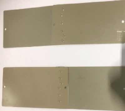 Fig. 2 Ecoated aluminium and galvanized steel testing plates.