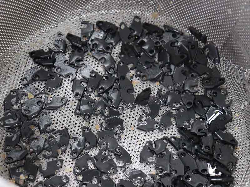 Parts are coated in Hubbard-Hallâs Black-Magic Infusion