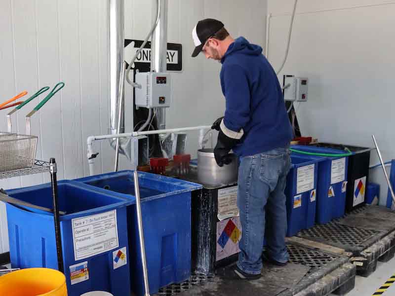 Parts are coated in Hubbard-Hallâs Black-Magic Infusion